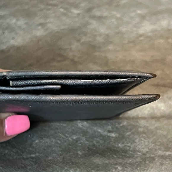 #4743. Prada Men's Safianno Leather Bifold Gunmetal Wallet - Picture 10 of 12